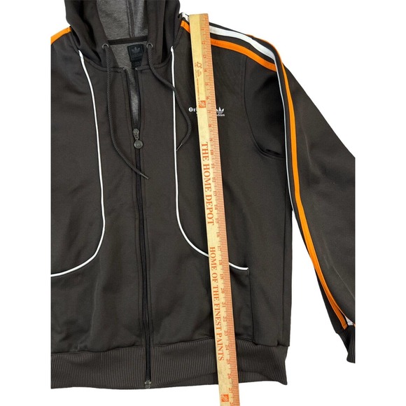 VTG Adidas Original Sport‎ Brown Track Jacket Orange Stripe Men Size Medium - Picture 7 of 7